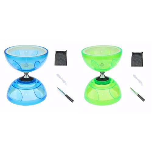 Yoyo Diabolo Set mit Triple Bearing TPU Material for Anfänger Profi Jonglier-Set mit 2 Sticks Schnur Tragetasche Yoyo Diabolo Set mit Triple Bearing TPU Material for Anfänger Profi Jonglier-Set mit 2 Sticks Schnur Tragetasche von Generic