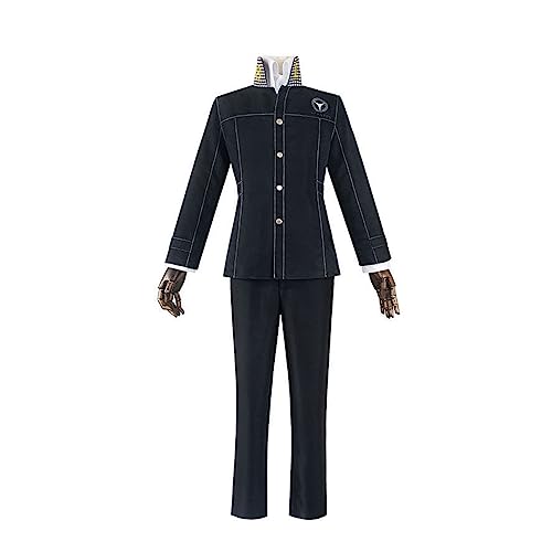 Yu Narukami Cosplay Kostüm Schuluniform Jacke Hose Hemd Komplettes Set,M-Black von Generic