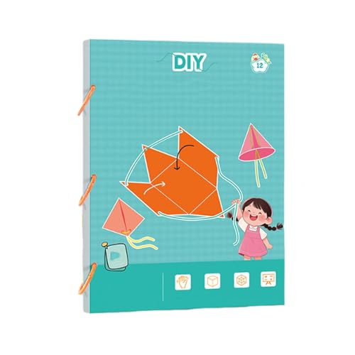 Yumiky Pull String 3D Geometry Learning Book, with 9/12/15 Solids for Kids Ages 5-8,8-12,Teach Volume & Surface Area Formulas,Safe Braided Rope Design (12-Model) von Generic