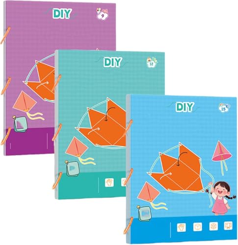 Yumiky Pull String 3D Geometry Learning Book, with 9/12/15 Solids for Kids Ages 5-8,8-12,Teach Volume & Surface Area Formulas,Safe Braided Rope Design (Mix) von Generic