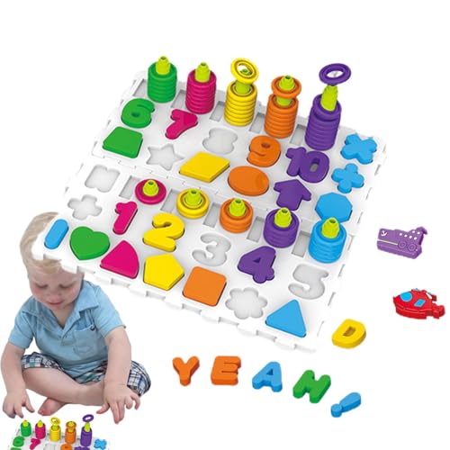 Zahlenkombinationsspiel – Puzzlespiel mit Zahlen und Buchstaben aus Holz, Formenkombinationsspiel | Vorschulaktivitäten für Mädchen und N Zahlenkombinationsspiel – Puzzlespiel mit Zahlen und Buchstaben aus Holz, Formenkombinationsspiel | Vorschulaktivitäten für Mädchen und N von Generic