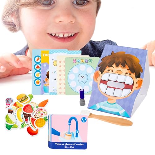 Zahnverteidigungskarten, Mundhygiene-Lernkarte für Kinder, fördert Hygiene-Bewusstsein, Kinderspielzeug ab 3 Jahren Zahnverteidigungskarten, Mundhygiene-Lernkarte für Kinder, fördert Hygiene-Bewusstsein, Kinderspielzeug ab 3 Jahren von Generic