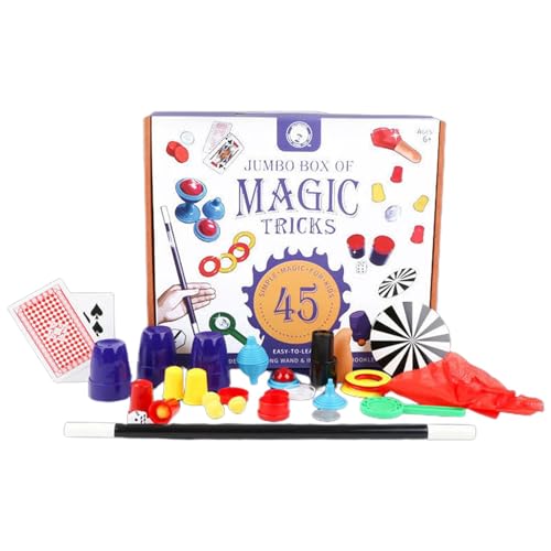 Zaubertrick-Set, Zaubertricks für Zauberer, Simulationsspiel-Set und Zubehör für magische Spielzeuge – magisches pädagogisches und lustiges Spielzeug für Runden für Partys Zaubertrick-Set, Zaubertricks für Zauberer, Simulationsspiel-Set und Zubehör für magische Spielzeuge – magisches pädagogisches und lustiges Spielzeug für Runden für Partys von Generic