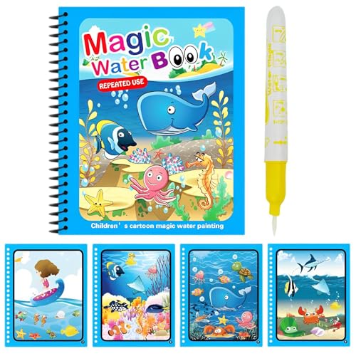 Zeichenbuch 'Wasser' - Zeichenbuch 'Wasser, schwimmende Aktivitätspads ' Wiederverwendbar | pädagogisches Zeichenspielzeug für Kinder, zum magischen Ausmalen (3-6 Zeichenbuch 'Wasser' - Zeichenbuch 'Wasser, schwimmende Aktivitätspads ' Wiederverwendbar | pädagogisches Zeichenspielzeug für Kinder, zum magischen Ausmalen (3-6 von Generic