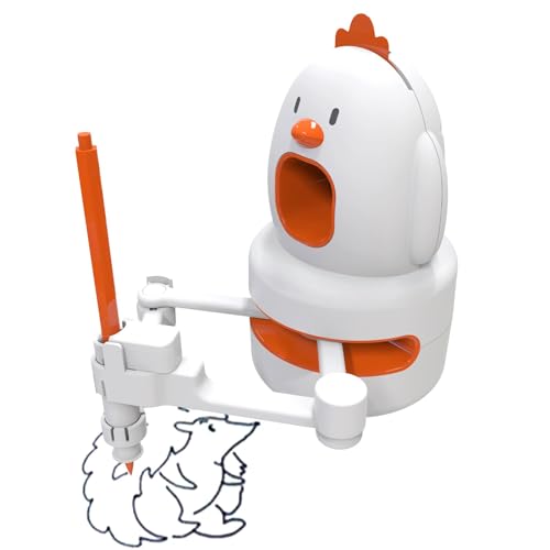 Zeichenroboter für Kinder – interaktiver Lernroboter – Zeichenlernspielzeug mit 130 Wortkarten und 6 Pinseln – Vorschul-Zeichenspielzeug – geeignet für Kinder ab von Generic