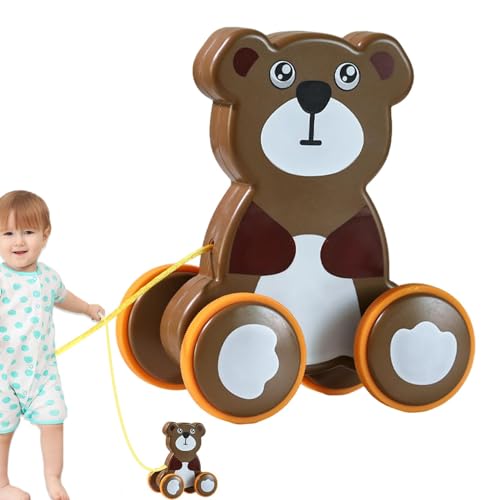 Ziehspielzeug, Spielzeug zum Schieben, niedliches und lustiges Spielzeug zum Schieben und Ziehen, Spielzeug in Tierform, Lernspielzeug zum Spazierengehen und Gleichgewicht, mit Gummirädern, Spielzeug von Generic