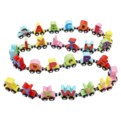 Züge Lernspielzeug und Buchstaben, Zugspielzeug 'Alphabet aus Holz, Magnetisches Spielzeug mit Cartoonzahlen, Lernspielzeug für Kinder, bunte Züge Set Züge Lernspielzeug und Buchstaben, Zugspielzeug 'Alphabet aus Holz, Magnetisches Spielzeug mit Cartoonzahlen, Lernspielzeug für Kinder, bunte Züge Set von Generic