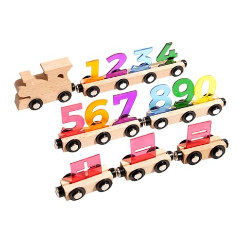 Züge Zahlenspielzeug, Addition und Subtraktion, Zug aus Holz, digitale magnetische Züge, Lernspiel für Züge für Jungen und Mädchen ab 3 Jahren Züge Zahlenspielzeug, Addition und Subtraktion, Zug aus Holz, digitale magnetische Züge, Lernspiel für Züge für Jungen und Mädchen ab 3 Jahren von Generic