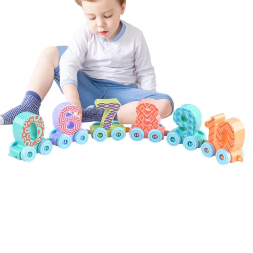 Zug Block Spielzeug, Zahlenzug Spielzeug - Bauspielzeug Bausteine Digitales Spielzeug | Mathematik Lernspiel, Feinmotorik Entwicklung Set für Alter 1 bis von Generic