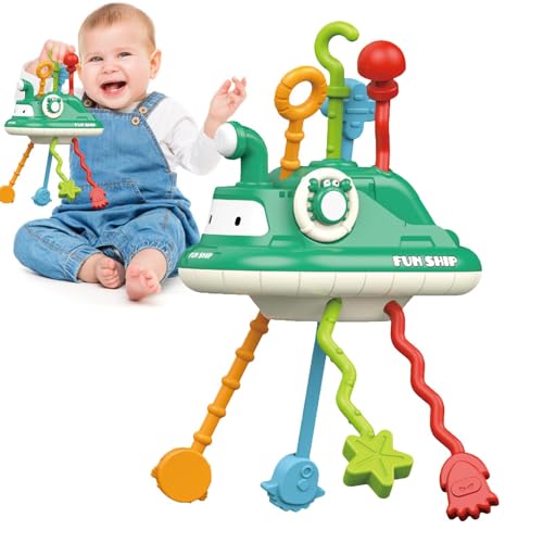 Zugspielzeug für Babys, multifunktionales sensorisches Spielzeug für Babys, zum Zahnen, kreatives Spielzeug für Kinderwagen, sensorisches Spielzeug von Generic