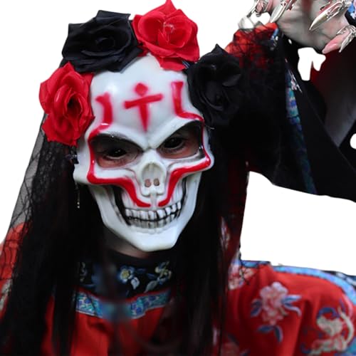 der Toten Halloween Vollgesichtskopfbedeckung Kostüm Requisiten Party Make-up Lustige Cosplay Requisiten Vzm540 (A, 27cm) von Generic