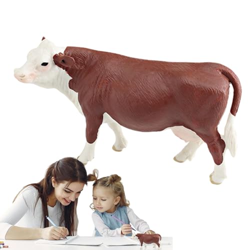 figuren figuren kuh - Real Zuchttiermodell Kuh Miniaturmodell Lernspiele für Kinder - Innendekoration Garten Kuh Frivihe Charoley Kuh von Generic