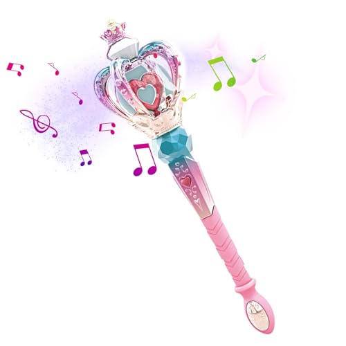 für Kinder – Leuchtender Kranzstab mit Sound, blinkender Feenstab, für Kinder, Zubehör für Geburtstagsparty Prinzessin, Engelsstab für für Kinder – Leuchtender Kranzstab mit Sound, blinkender Feenstab, für Kinder, Zubehör für Geburtstagsparty Prinzessin, Engelsstab für von Generic