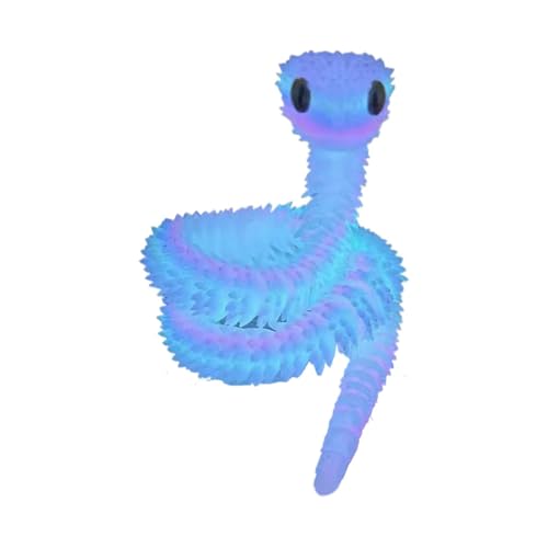 -gedruckte Schlange, Schlangenspielzeug – Fidget Tier mit Gelenken, fluoreszierendes Schreibtischspielzeug für Heimdekoration, lustiges Tierspielzeug, für Frauen und Männer -gedruckte Schlange, Schlangenspielzeug – Fidget Tier mit Gelenken, fluoreszierendes Schreibtischspielzeug für Heimdekoration, lustiges Tierspielzeug, für Frauen und Männer von Generic