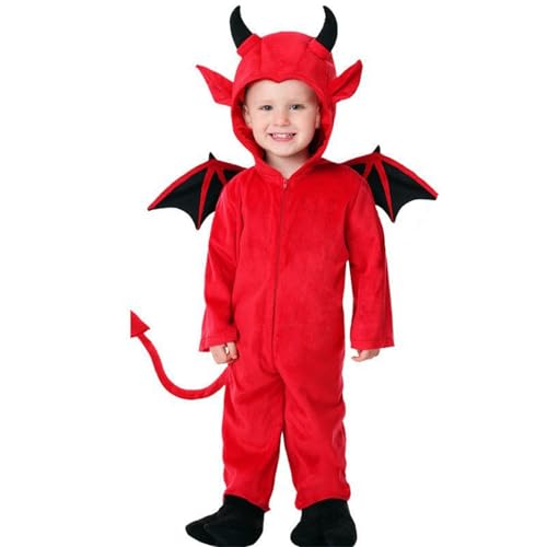 halloween kostüm kinder,kostüm kinder,Halloween Geburtstag Festival Performance Jungs Baby Kleidung Set (Red, 3-4 Years) von Generic