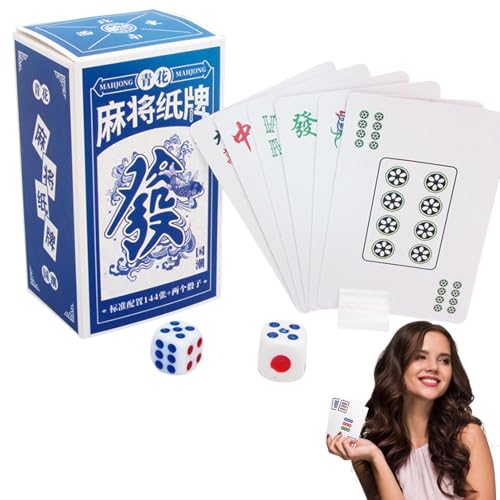 min Solitär Spiele | Tragbares Mahjong Set - Mahjong Reise Karten für Freunde, Senioren, Erwachsene | Freie Spiele im Freien, Reisen, Entspannung im Park mit Freunden von Generic
