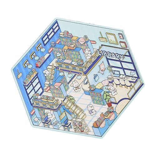 3D-Aufkleber-Szene, 3D-Haus-Aufkleber | Szenen mit Aufklebern für Erwachsene | Miniatur-Aufkleber im visuellen Stapel | Pet Waterproof 3D Cartoon Szene Miniatur-Landschaft Pegal von Genérico