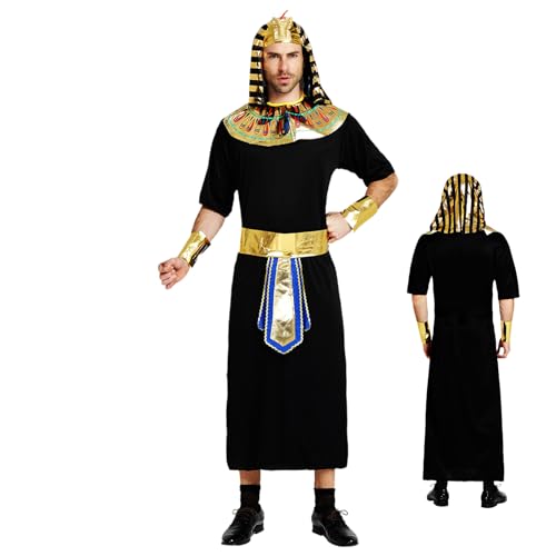Ägyptisches Herren-Kostüm – Cosplay-Kleidung für Festivals | Erwachsenenkleidung für Kostümpartys, Veranstalter, Schul- und Bühnenveranstaltungen, Halloween, Karneval von Genérico