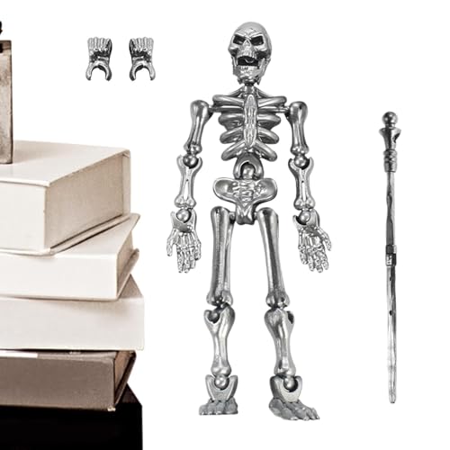 Actionfigur Skeleton Figuren für Kinder, sensorisches Spielzeug, flexible Figur, Bastelarbeiten für Halloween-Tischdekoration für Kinder, Erwachsene, Ganzkörper, Friedensmodell Actionfigur Skeleton Figuren für Kinder, sensorisches Spielzeug, flexible Figur, Bastelarbeiten für Halloween-Tischdekoration für Kinder, Erwachsene, Ganzkörper, Friedensmodell von Genérico