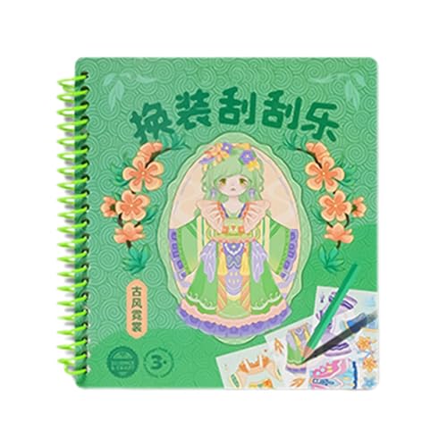 Aktivitätsbuch mit Kleideraufklebern, Aktivitätsbuch für Mädchen, Aufkleber-Set für Make-up-Aktivitäten, Bastelsets mit Kratzpapier, Kit D von Genérico
