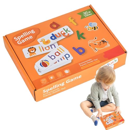 Alphabet-Lernspielzeug, pädagogisches Holzpuzzle für Kinder, Rechtschreibspielzeug für kleine Kinder, interaktive pädagogische Aktivität, für Kinder ab 3 Jahren Alphabet-Lernspielzeug, pädagogisches Holzpuzzle für Kinder, Rechtschreibspielzeug für kleine Kinder, interaktive pädagogische Aktivität, für Kinder ab 3 Jahren von Genérico