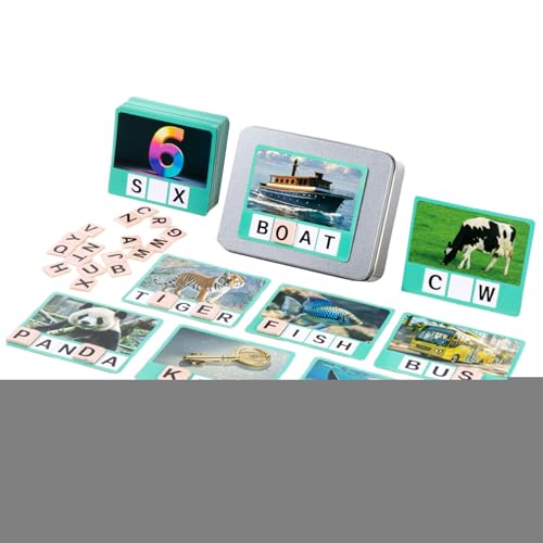Alphabetkarten, Alphabetspielzeug, Rechtschreibung, Puzzle, Lernspielzeug aus Holz für Feinmotorik, Vorschulaktivitäten für und Mädchen Alphabetkarten, Alphabetspielzeug, Rechtschreibung, Puzzle, Lernspielzeug aus Holz für Feinmotorik, Vorschulaktivitäten für und Mädchen von Genérico