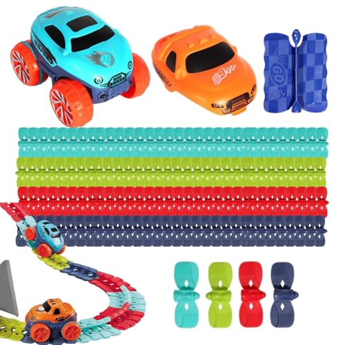 Anti Car Track - Building Toys LED Light Up Track Puzzle | Geschenk für pädagogischen Spaß der Autobahn zur Selbstmontage für Kinder Weihnachten für Kinder Weihnachten von Genérico