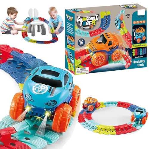 Anti-Schwerkraft-Autorennstrecke: Wandrennen-Set mit beleuchteten Autos, Spielzeug, das der Schwerkraft trotzt, RC-Kletterwagenbahn für Kinder im Innenbereich, lustiges Spielzeug von Genérico