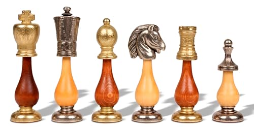 Arabesque Set 142MW Solid Metal and Wood Chess Pieces New Arabesque Set 142MW Solid Metal and Wood Chess Pieces New von Genérico