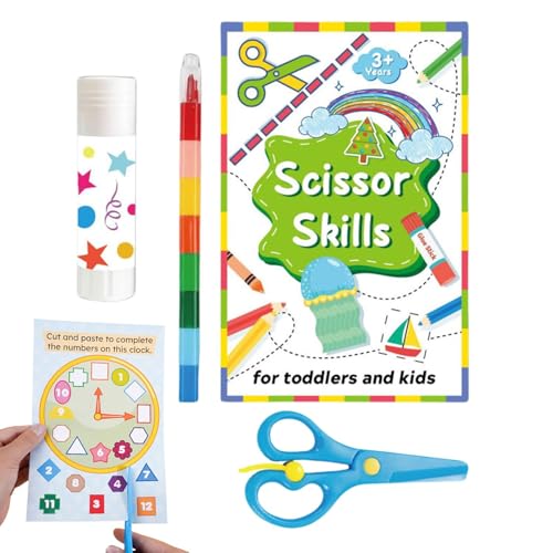Arbeitsbuch zum Schneiden und Kleben, Schneiden und Kleben, Übungsheft zum Schneiden und Kleben, fesselnde Projekte für Kinder ab 3 Jahren, Feinmotorikspielzeug Arbeitsbuch zum Schneiden und Kleben, Schneiden und Kleben, Übungsheft zum Schneiden und Kleben, fesselnde Projekte für Kinder ab 3 Jahren, Feinmotorikspielzeug von Genérico