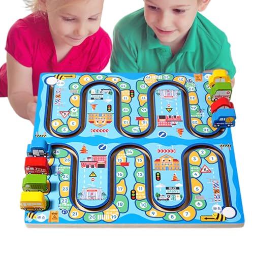 Auto-Labyrinth-Spiel - Holzbrettspiel für sensorisches Lernspiel für Kinder Vorschule Kinder Mädchen Handkoordination - Interaktives Mond Auto-Labyrinth-Spiel - Holzbrettspiel für sensorisches Lernspiel für Kinder Vorschule Kinder Mädchen Handkoordination - Interaktives Mond von Genérico