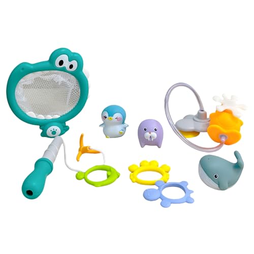 Badespielzeug für Kinder, Badewannenspielzeug mit Ablauflöchern, multifunktionales modulares Set mit tragbarem Fischernetz und Saugnäpfen für Zuhause, Mädchen, Pool und Reisen Badespielzeug für Kinder, Badewannenspielzeug mit Ablauflöchern, multifunktionales modulares Set mit tragbarem Fischernetz und Saugnäpfen für Zuhause, Mädchen, Pool und Reisen von Genérico