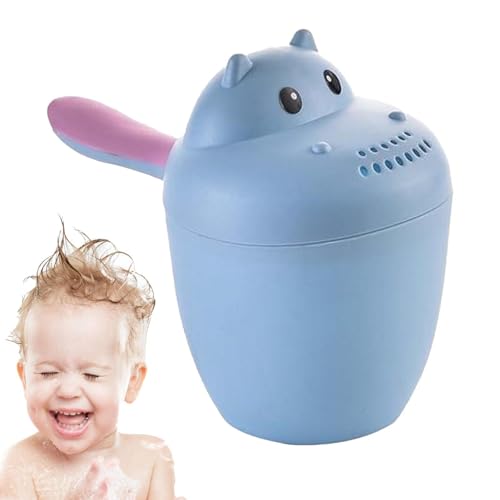 Badetasse – Spülbecher mit Shampoo | Baby-Badetasse | Hippopotamus Baby-Shampoo Spülbecher ohne Tränen | Shampoo-Spülbecher für Babys ohne Tränen von Genérico