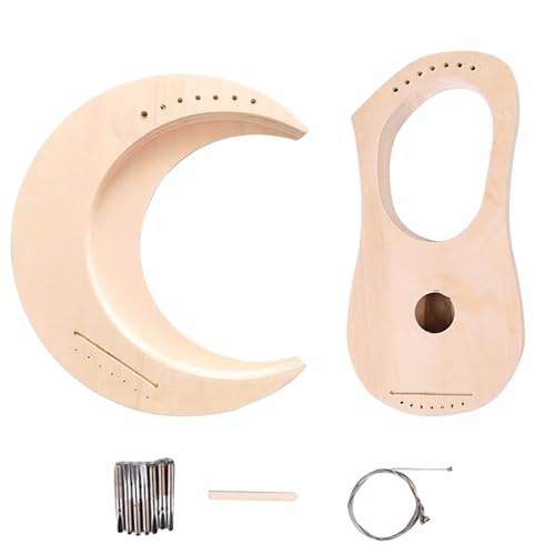Bastelset aus Lyre aus Holz – Instrumentenset mit 10 Saiten, kreatives Musikprojekt | Komplettpaket mit Zubehör für Anfänger für Kinder von Genérico