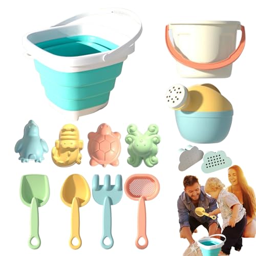 Beach Toys Kids Flexibles Spielset, bunt, interaktives Aktivitätspaket mit Schaufelformen, für den Hinterhof, Sandbox, Urlaub, Urlaub auf dem Campingplatz Beach Bea Beach Toys Kids Flexibles Spielset, bunt, interaktives Aktivitätspaket mit Schaufelformen, für den Hinterhof, Sandbox, Urlaub, Urlaub auf dem Campingplatz Beach Bea von Genérico