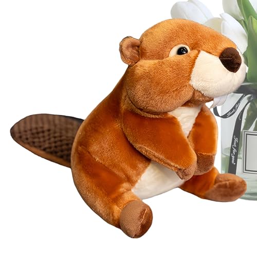 Beavrr Plush Toy - Groundhog Cuddly Doll, Furry Animal Present | Weiches Biber-Plüschspielzeug, luxuriöse Murmeltier-Figur, luxuriöse Wildtier-Figur für Kinder, B Beavrr Plush Toy - Groundhog Cuddly Doll, Furry Animal Present | Weiches Biber-Plüschspielzeug, luxuriöse Murmeltier-Figur, luxuriöse Wildtier-Figur für Kinder, B von Genérico