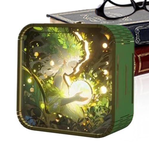 Beleuchtetes Holzpuzzle, Holzpuzzle mit Licht, Bastelsets mit Kunstlampen, neuartige Lampe für Frauen und Kinder, Heimdekoration für Schlafzimmer und Wohnzimmer von Genérico