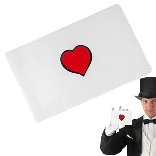 Bewegen Sie Herzkarte, magische Karte der Liebe, Magische Tricks, Zubehör für Magier, Nahaufnahme, magische Karten, Mentalismus, Interaktion im Vordergrund, Straßenaufführungen Tru von Genérico