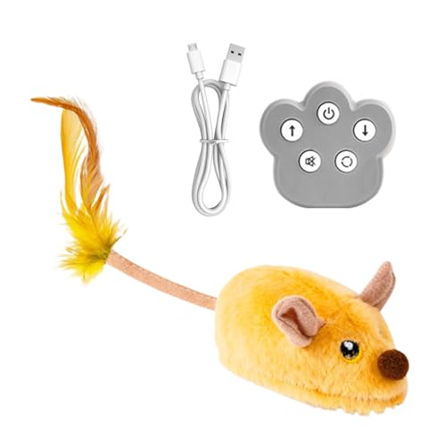 Bewegliches Katzenspielzeug, interaktives Katzenspielzeug, Plüschmäuse mit Fernbedienung, mit leichtem Sound, wiederaufladbar, für Indoor-Outdoor-Übungen, Langeweile Bewegliches Katzenspielzeug, interaktives Katzenspielzeug, Plüschmäuse mit Fernbedienung, mit leichtem Sound, wiederaufladbar, für Indoor-Outdoor-Übungen, Langeweile von Genérico