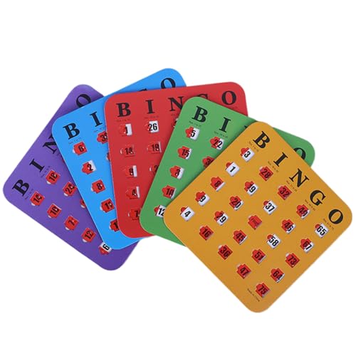 Bingo-Karten, 5-teiliges Set mit beweglichen Blättern, Logikspiel für Treffen zu Hause, Schule, Büro und lustige Aktivitäten Bingo-Karten, 5-teiliges Set mit beweglichen Blättern, Logikspiel für Treffen zu Hause, Schule, Büro und lustige Aktivitäten von Genérico