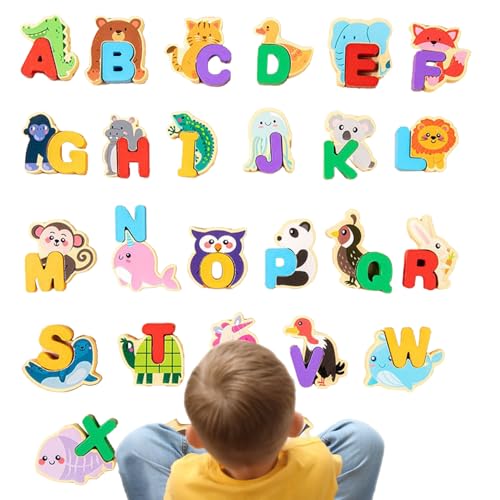 Buchstaben, Lernspiel aus Holz mit Tieren, kognitives Lernen, Buchstaben für und Mädchen ab 3 Jahren, Kindergarten, Reisen und Zuhause Buchstaben, Lernspiel aus Holz mit Tieren, kognitives Lernen, Buchstaben für und Mädchen ab 3 Jahren, Kindergarten, Reisen und Zuhause von Genérico