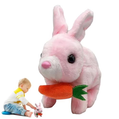 Bunny-Spielzeug, 17,9 cm (6,7 Zoll), niedliches springendes Kaninchen-Spielzeug, interaktives Osterspielzeug, elektronisches Tanzspielzeug mit Sound, lustige Hasenpuppe, mit Akku von Genérico