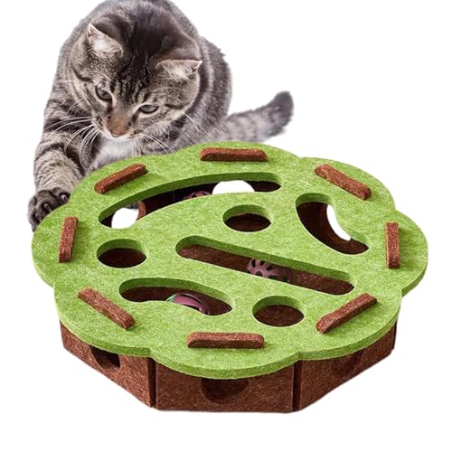 CAT Puzzle Box - Interaktives Filzspiel, Labyrinthglocken | Zubehör zur Anreicherung von Kätzchen, Übungsspiel, Jagdübungen, Kompromisswerkzeuge CAT Puzzle Box - Interaktives Filzspiel, Labyrinthglocken | Zubehör zur Anreicherung von Kätzchen, Übungsspiel, Jagdübungen, Kompromisswerkzeuge von Genérico