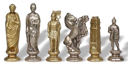 Caesar Set 20M Solid Metal Chess Pieces New von Genérico