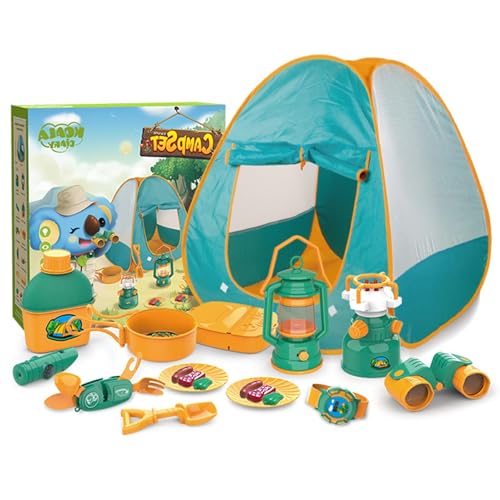 Camping-Ausrüstung, Spielzeug-Set für Kinder, 1500 g, mit Pop-Up-Spielzelt, 1250 g, Outdoor-Spielzeug, für 3+ Kinder, PE von Genérico