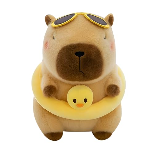 Capybara Plush Spielzeug – Niedliche Capybara, Plüschtier | 24 cm Capibara aus weichem Plüsch mit Schwimmring für Wohnzimmer, Schlafzimmer für Kinder, dekoratives Geschenk Capybara Plush Spielzeug – Niedliche Capybara, Plüschtier | 24 cm Capibara aus weichem Plüsch mit Schwimmring für Wohnzimmer, Schlafzimmer für Kinder, dekoratives Geschenk von Genérico