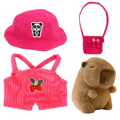 Carpincho-Plüschtier | Plüschtier aus Carpincho – Capibara-Plüschpuppe mit Kleidung und Zubehör, Heimdekoration, niedliches Capibara-Plüschspielzeug für Wohnzimmer, Dorm Carpincho-Plüschtier | Plüschtier aus Carpincho – Capibara-Plüschpuppe mit Kleidung und Zubehör, Heimdekoration, niedliches Capibara-Plüschspielzeug für Wohnzimmer, Dorm von Genérico