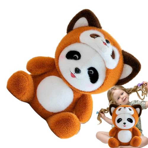 Das Panda Plush Spielzeug ist ein besonderes Kissen mit entzückendem Ausdruck und auffälligen Farben, Panda-Plüschtier – Perückenkissen, das Sie lieben wird | Liebenswertes Plüschtier mit komfortabler von Genérico