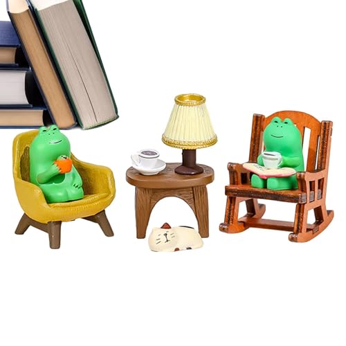 Dekoration aus Kunstharz, Froschstatue, Schaukelfrosch, Gartendekoration, Mini- , sitzende Statue, , Schaukelstuhl, Froschstatue, Dekoration Dekoration aus Kunstharz, Froschstatue, Schaukelfrosch, Gartendekoration, Mini- , sitzende Statue, , Schaukelstuhl, Froschstatue, Dekoration von Genérico