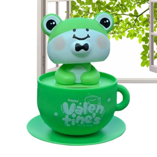 Dekoration für das Armaturenbrett, niedliches Zubehör für das Armaturenbrett, solarbetriebene Puppen-Tierfigur für Frauen, Inside Home Desktop C von Genérico